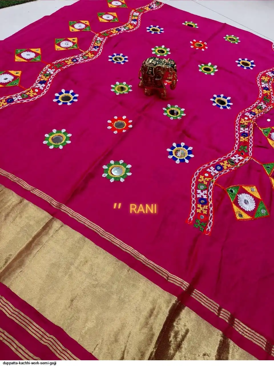 DUPPATTA KACHHI WORK SEMI GAJJI 7
