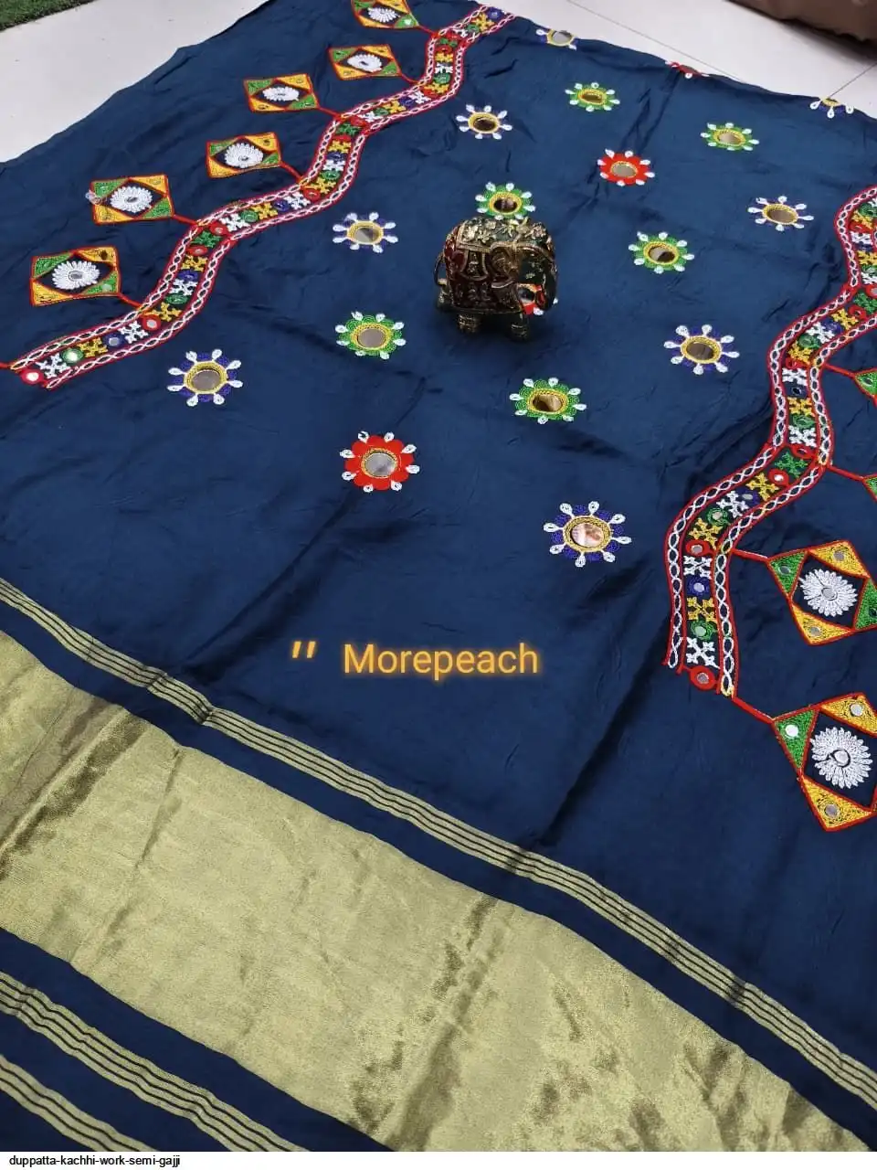 DUPPATTA KACHHI WORK SEMI GAJJI 9