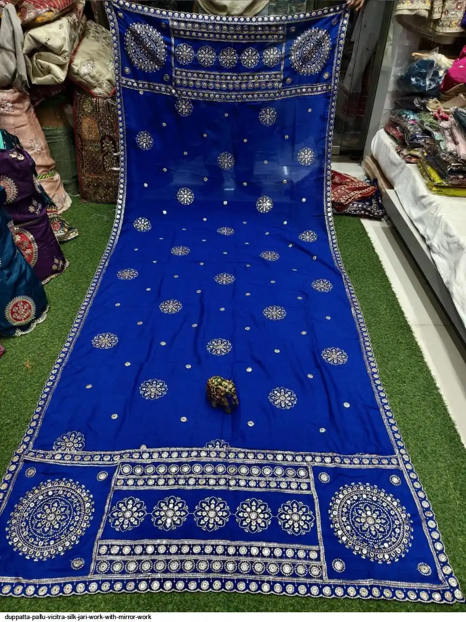 DUPPATTA PALLU VICITRA SILK JARI WORK WITH MIRROR WORK 2