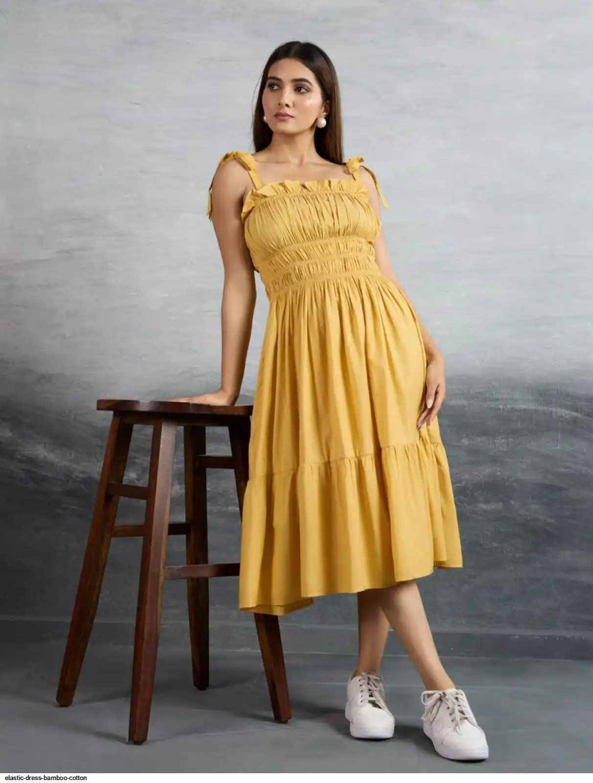 ELASTIC DRESS BAMBOO COTTON B