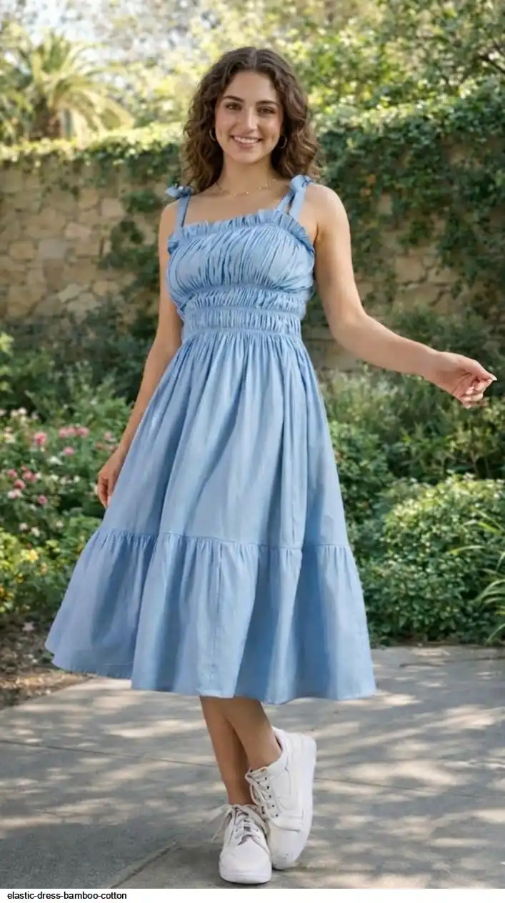 ELASTIC DRESS BAMBOO COTTON C