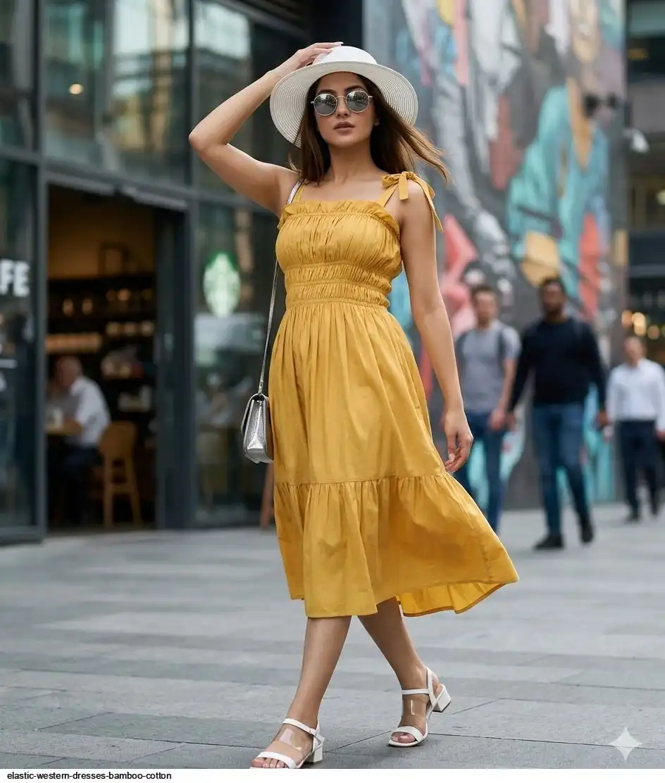 ELASTIC WESTERN DRESSES BAMBOO COTTON B