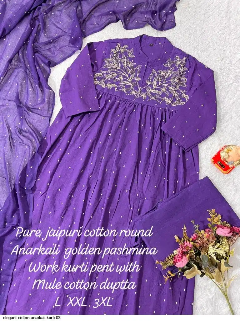 ELEGANT COTTON ANARKALI KURTI 03