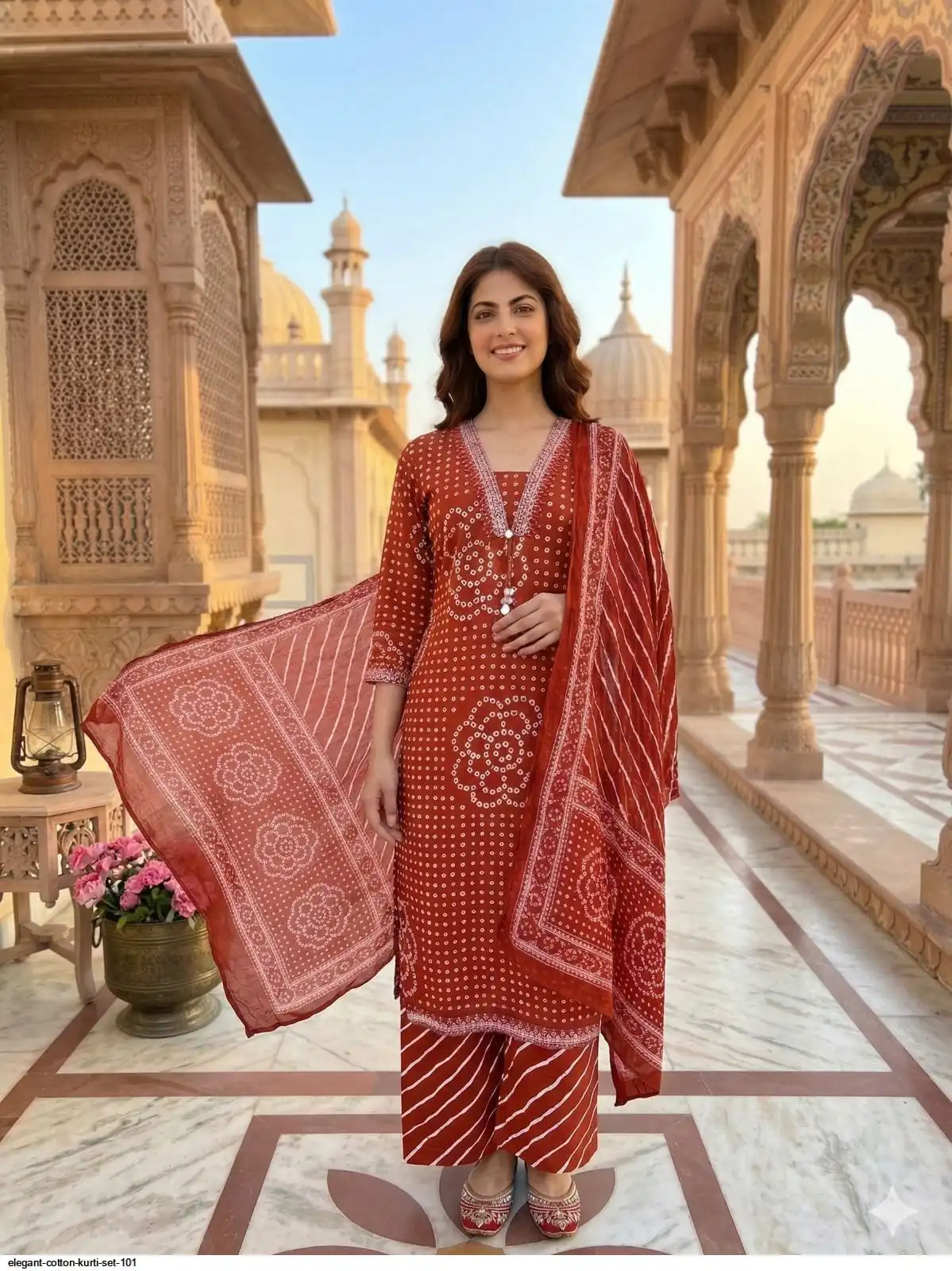 ELEGANT COTTON KURTI SET 101 B