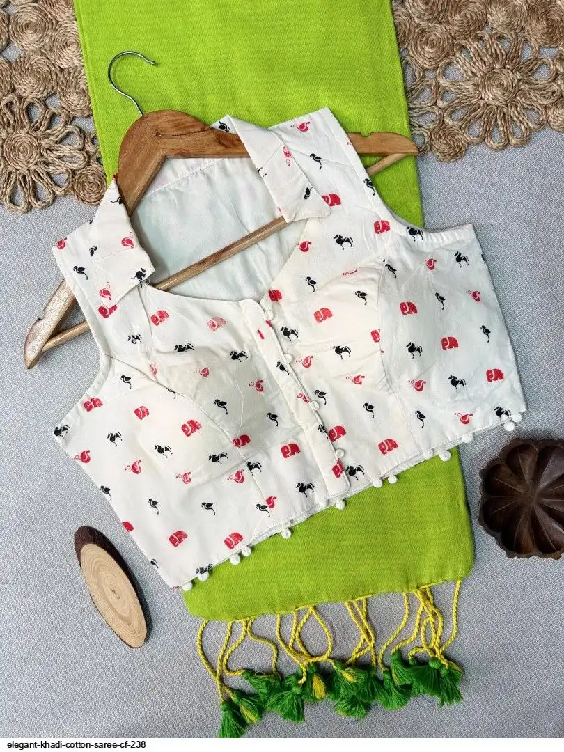 ELEGANT KHADI COTTON SAREE CF 238 8