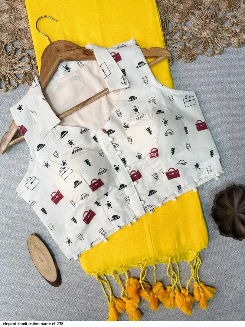 ELEGANT KHADI COTTON SAREE CF 238 10