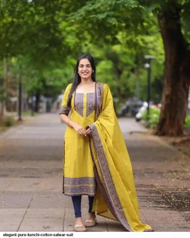 kanchi cotton dress elegant pure KANCHI COTTON salwar suit