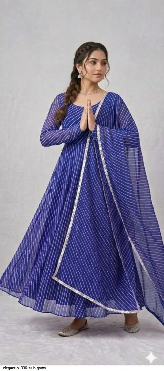 ELEGANT SI 336 SLUB GOWN D