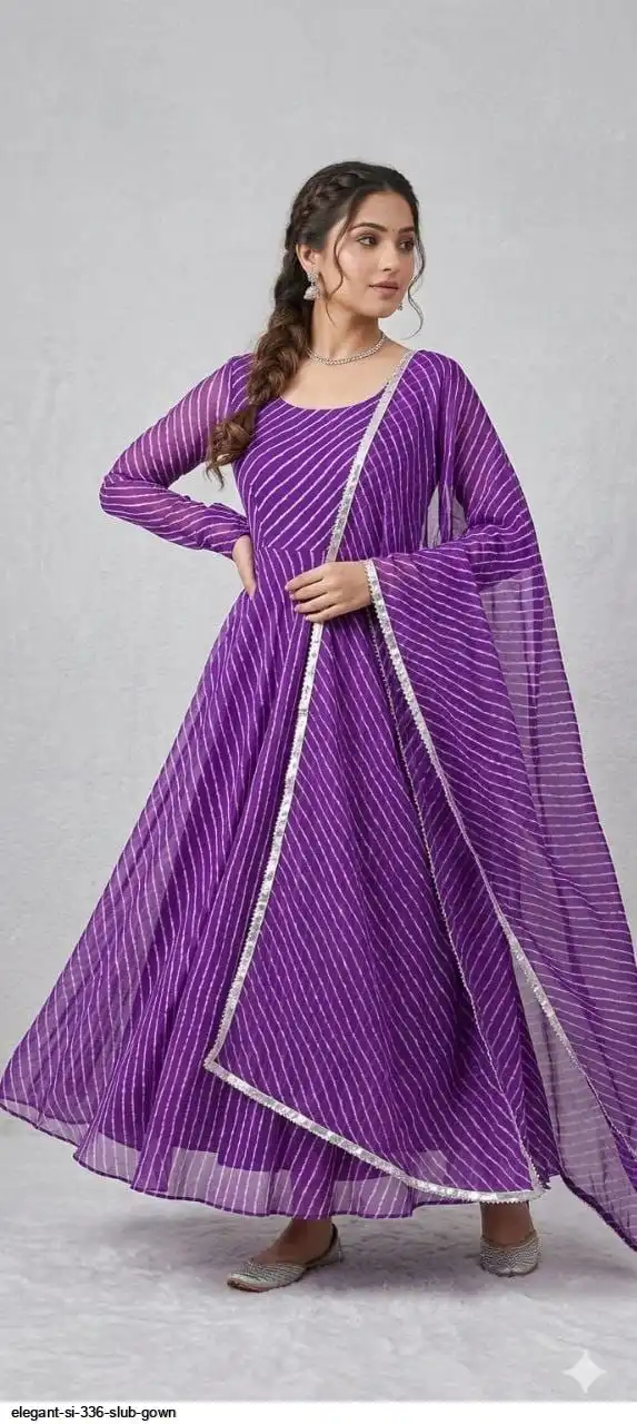 ELEGANT SI 336 SLUB GOWN A