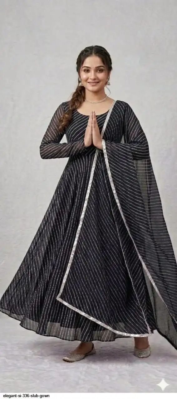 ELEGANT SI 336 SLUB GOWN B