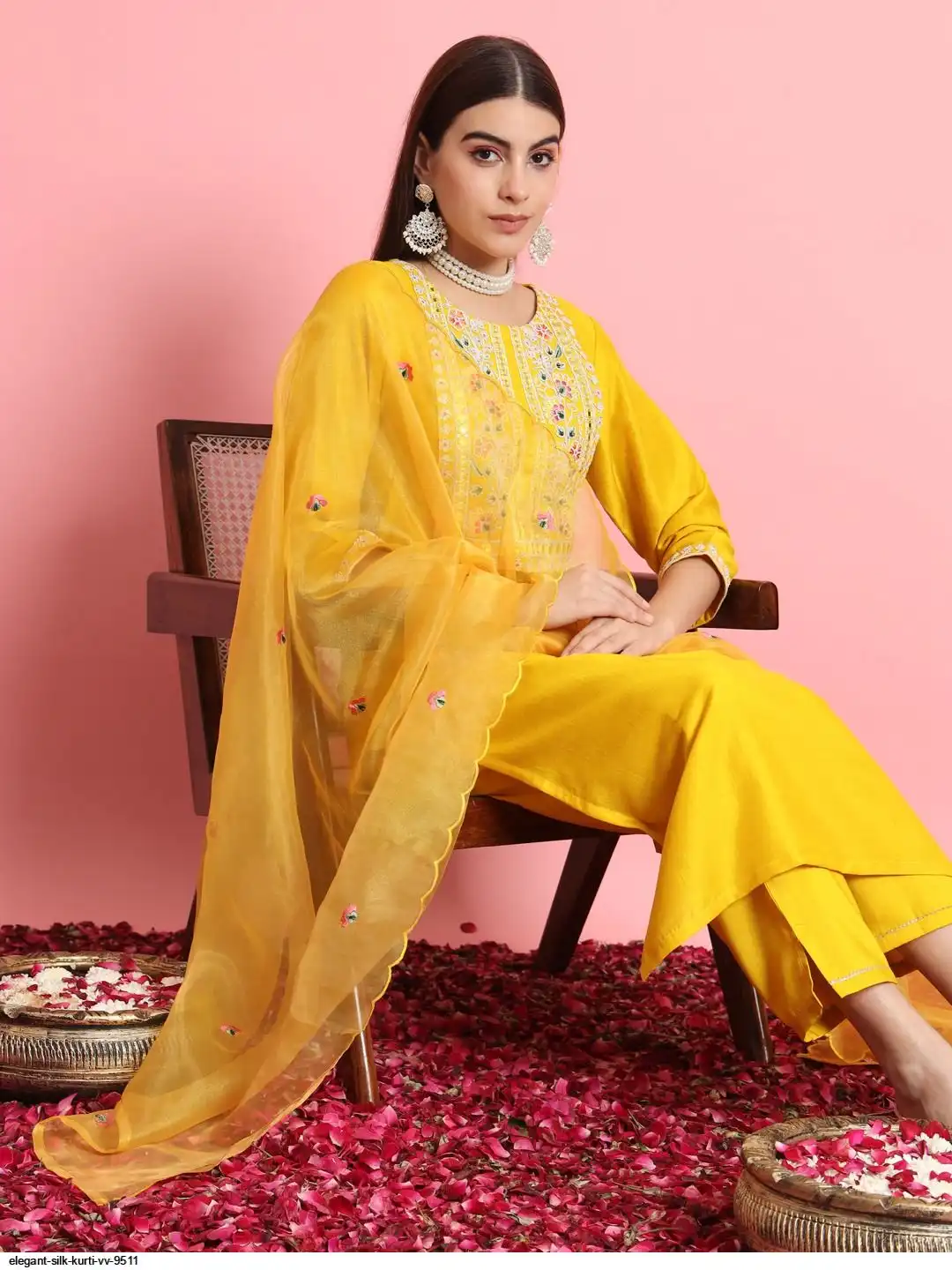 ELEGANT SILK KURTI VV 9511