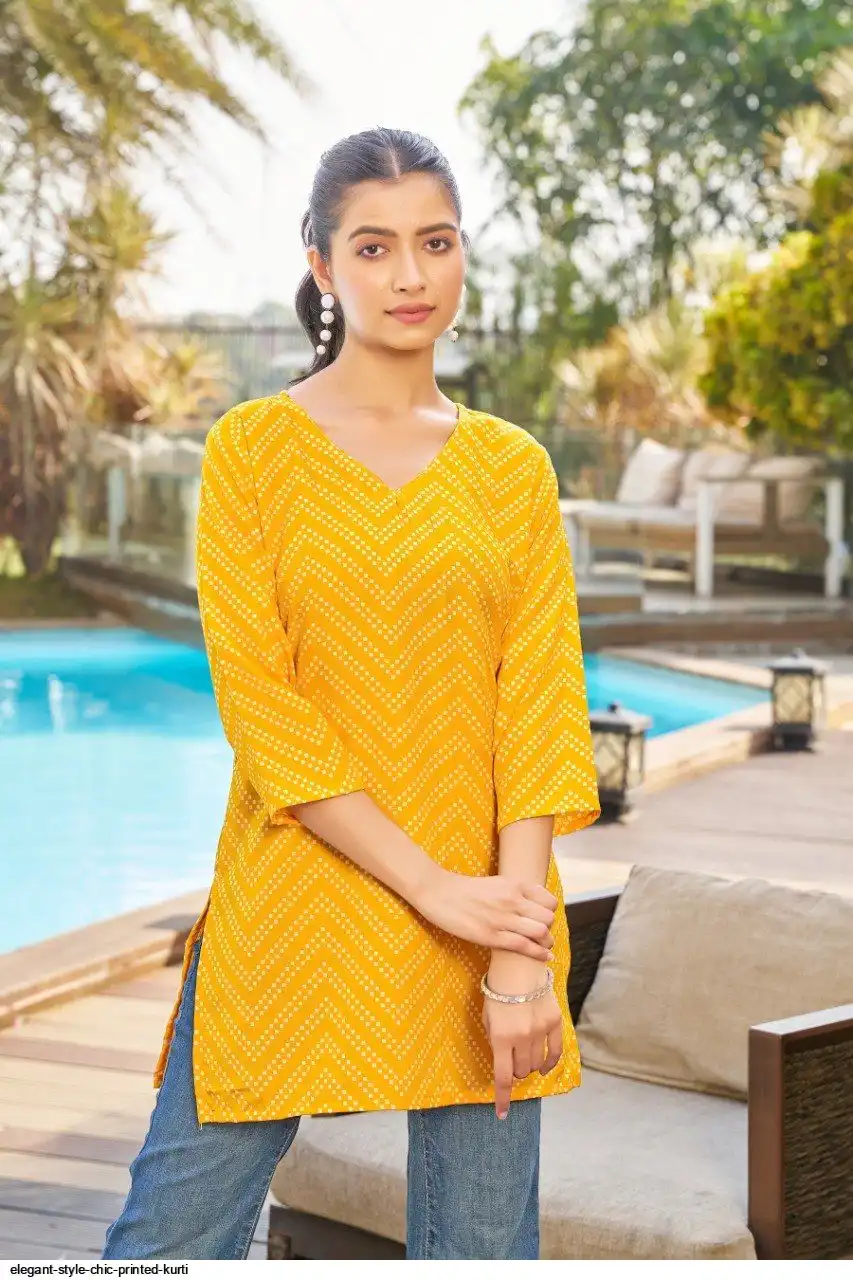 ELEGANT STYLE CHIC PRINTED KURTI B