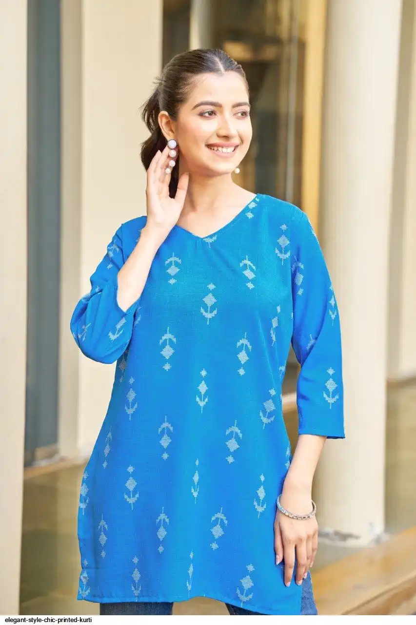 ELEGANT STYLE CHIC PRINTED KURTI D
