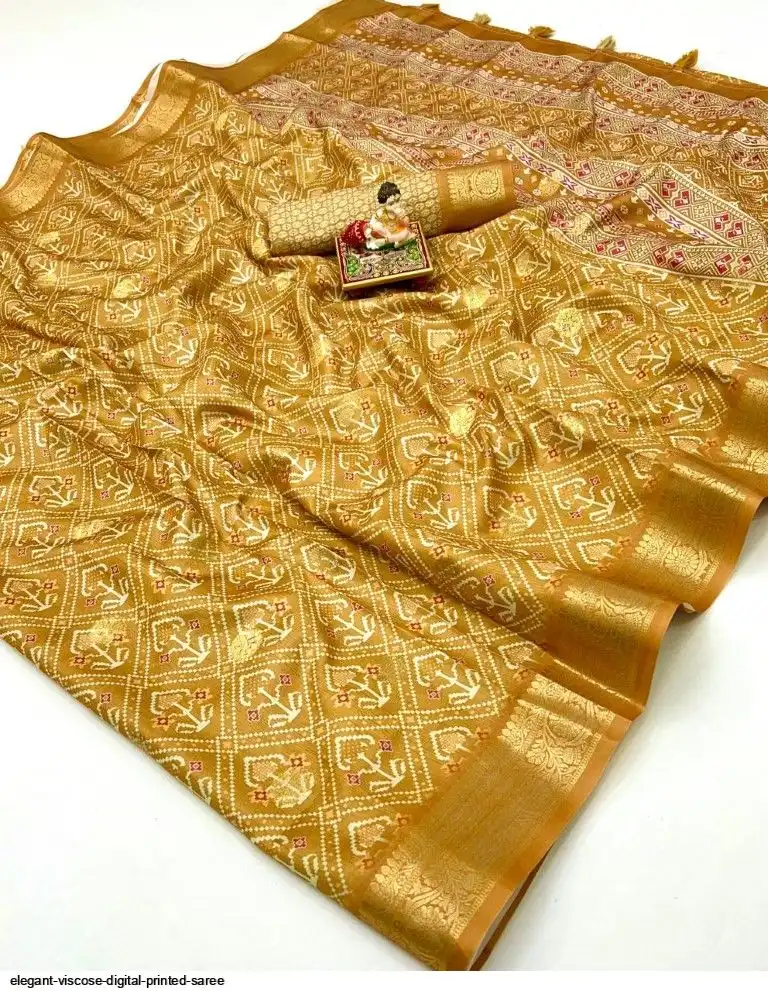 ELEGANT VISCOSE DIGITAL PRINTED SAREE