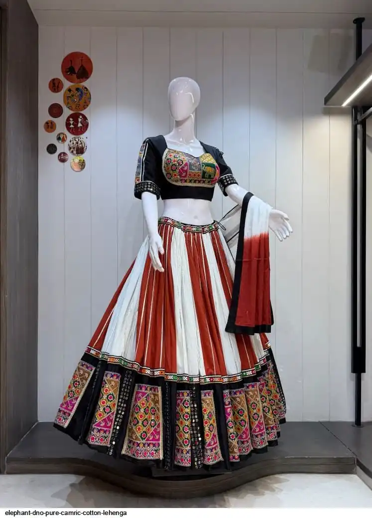 ELEPHANT DNO PURE CAMRIC COTTON LEHENGA 2