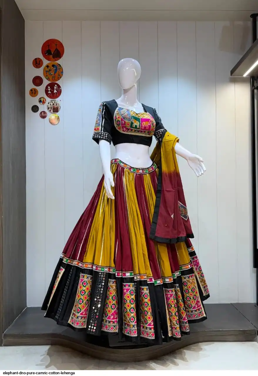 ELEPHANT DNO PURE CAMRIC COTTON LEHENGA 1