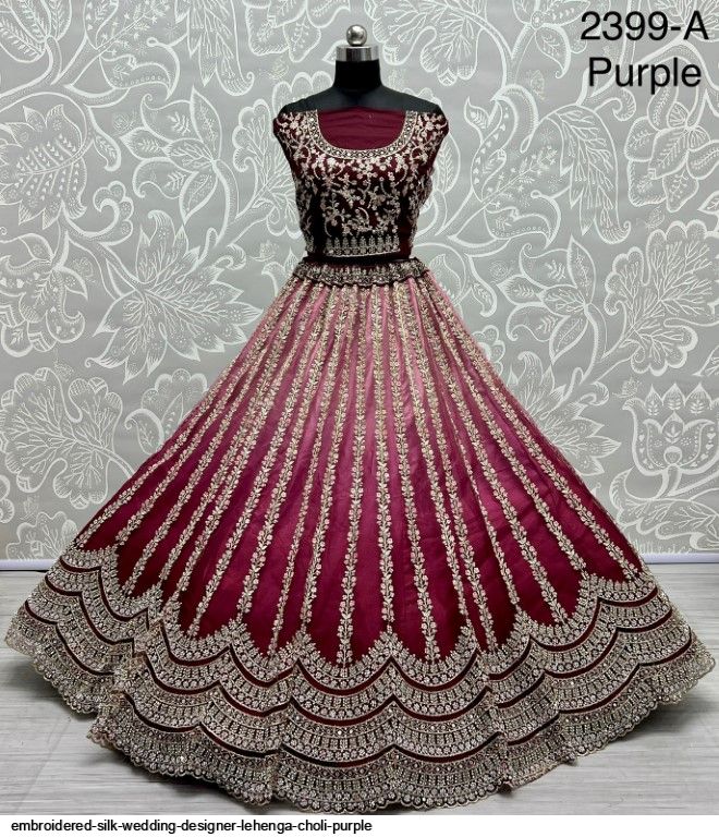 embroidered silk Wedding Designer lehenga choli