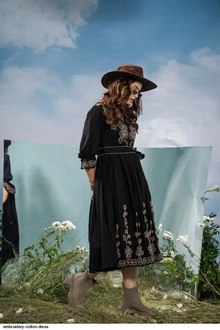 Embroidery Cotton dress