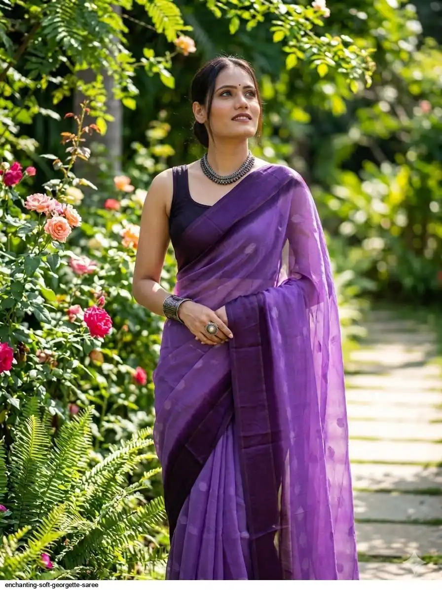 ENCHANTING SOFT GEORGETTE SAREE 8