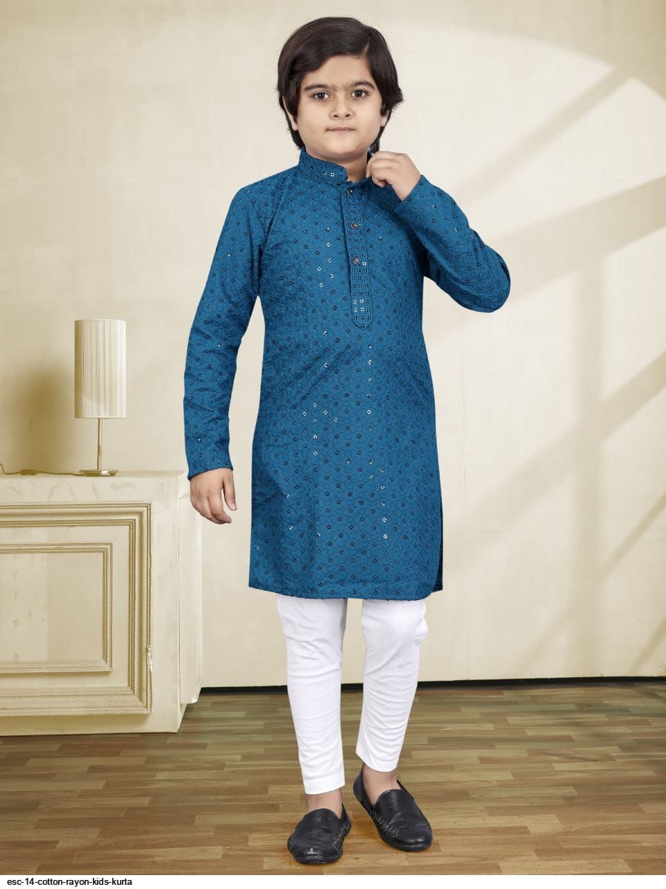 ESC 14 COTTON RAYON KIDS KURTA PAJAMA C