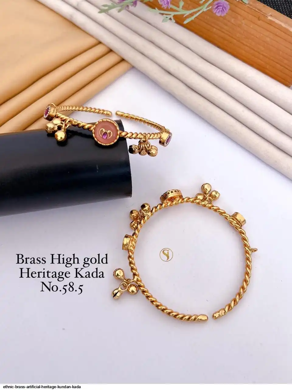 ETHNIC BRASS ARTIFICIAL HERITAGE KUNDAN KADA H