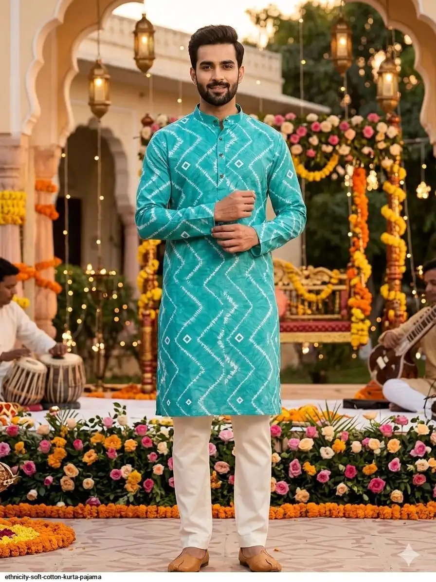 ETHNICITY SOFT COTTON KURTA PAJAMA B