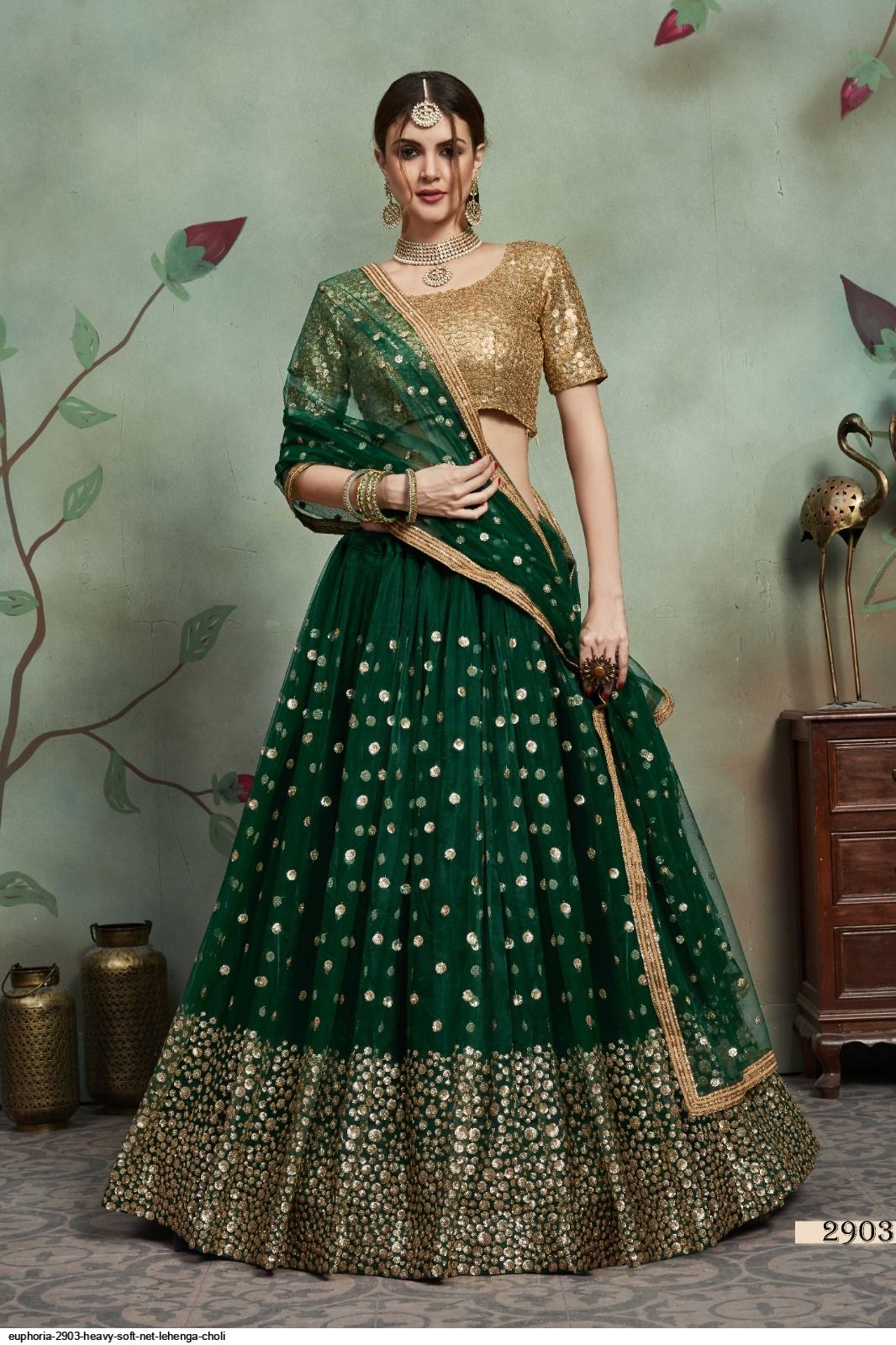 EUPHORIA 2903 HEAVY SOFT NET LEHENGA CHOLI