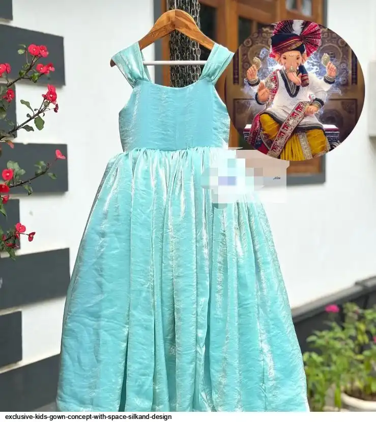 EXCLUSIVE KIDS GOWN CONCEPT WITH SPACE SILKAND DESIGN 1