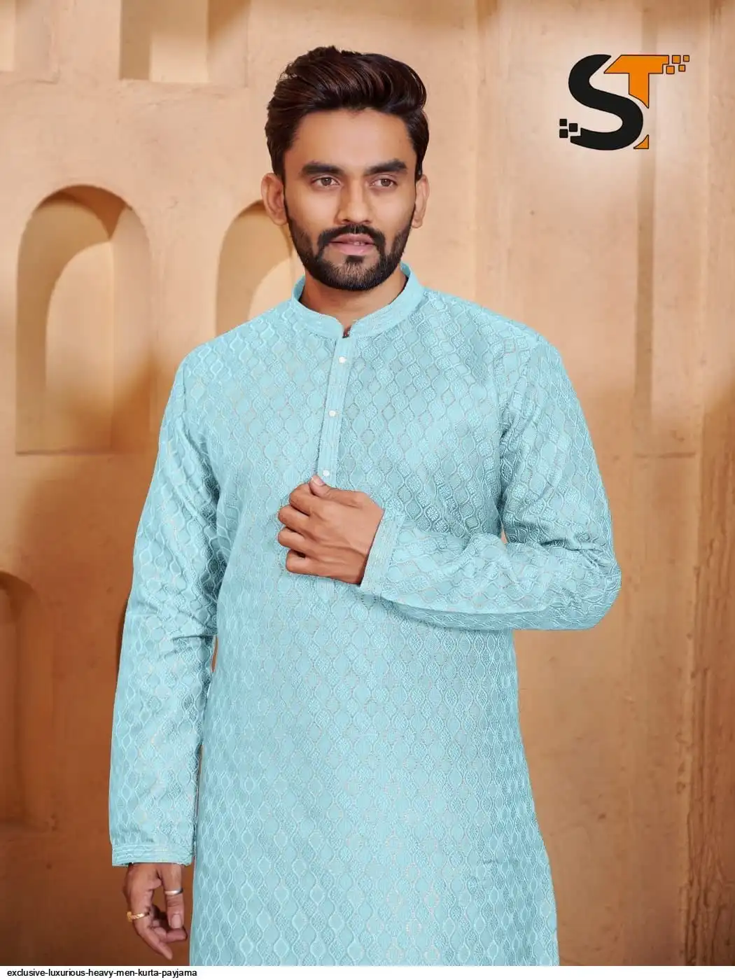 EXCLUSIVE LUXURIOUS HEAVY MEN KURTA PAYJAMA 2