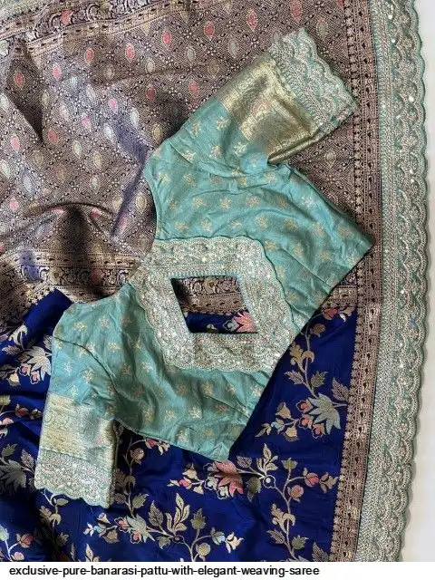 EXCLUSIVE PURE BANARASI PATTU WITH ELEGANT WEAVING SAREE