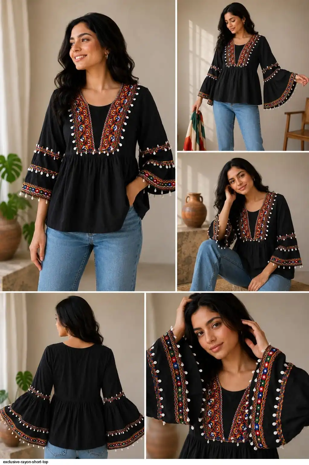 EXCLUSIVE RAYON SHORT TOP B