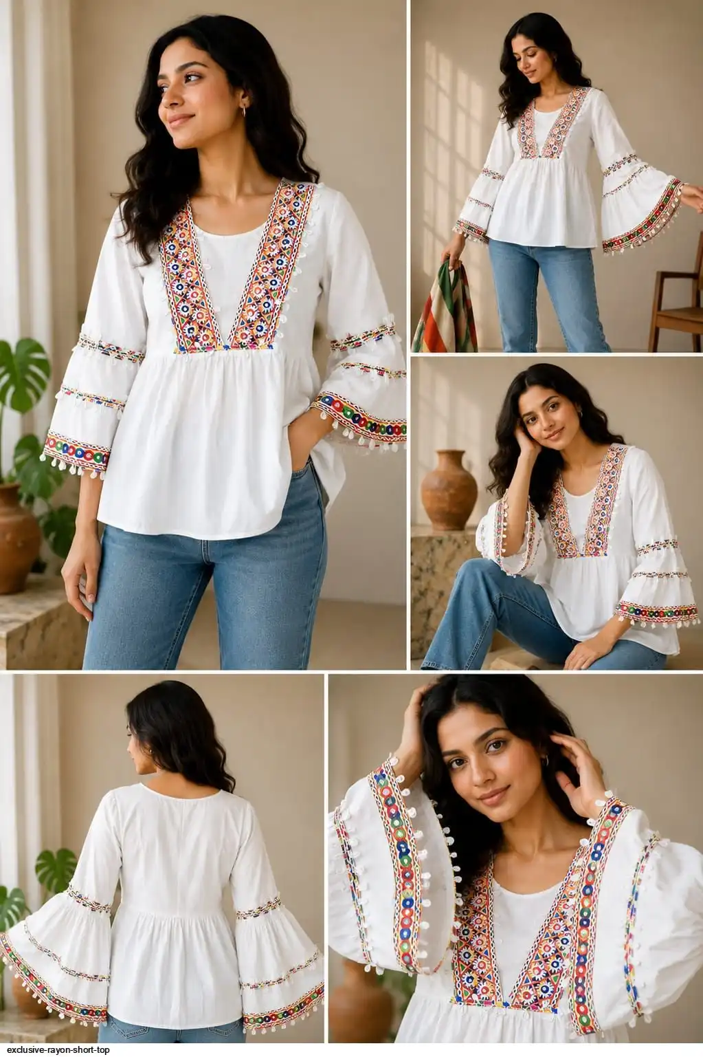 EXCLUSIVE RAYON SHORT TOP A