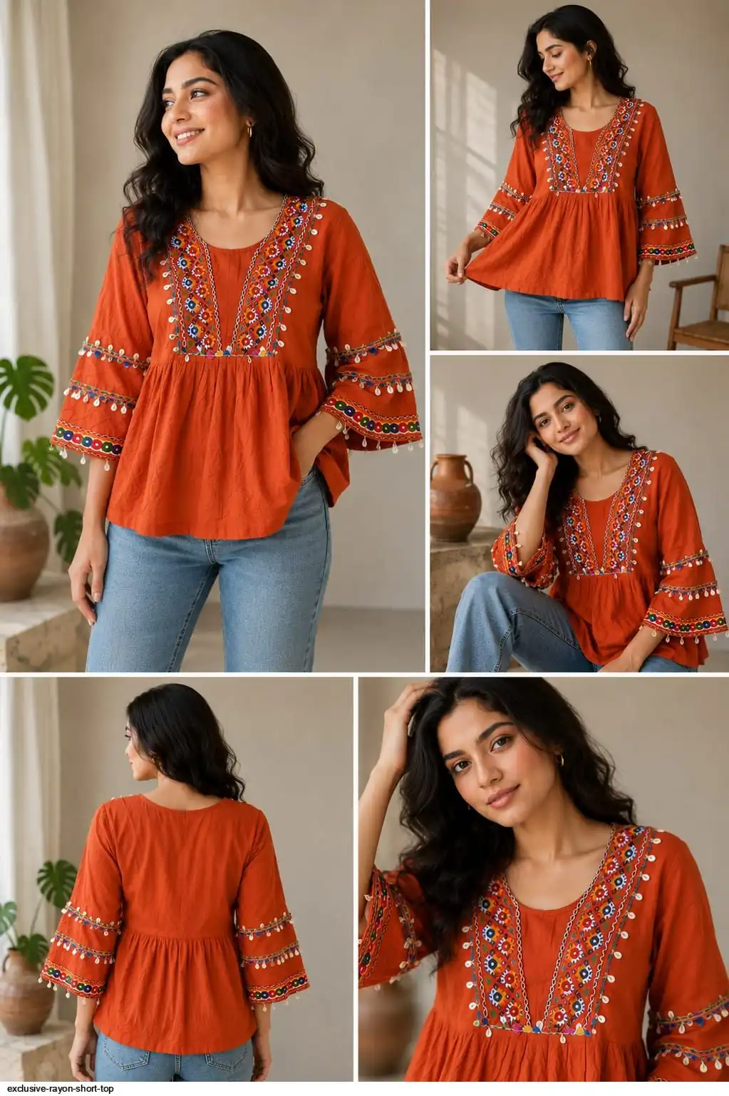 EXCLUSIVE RAYON SHORT TOP D