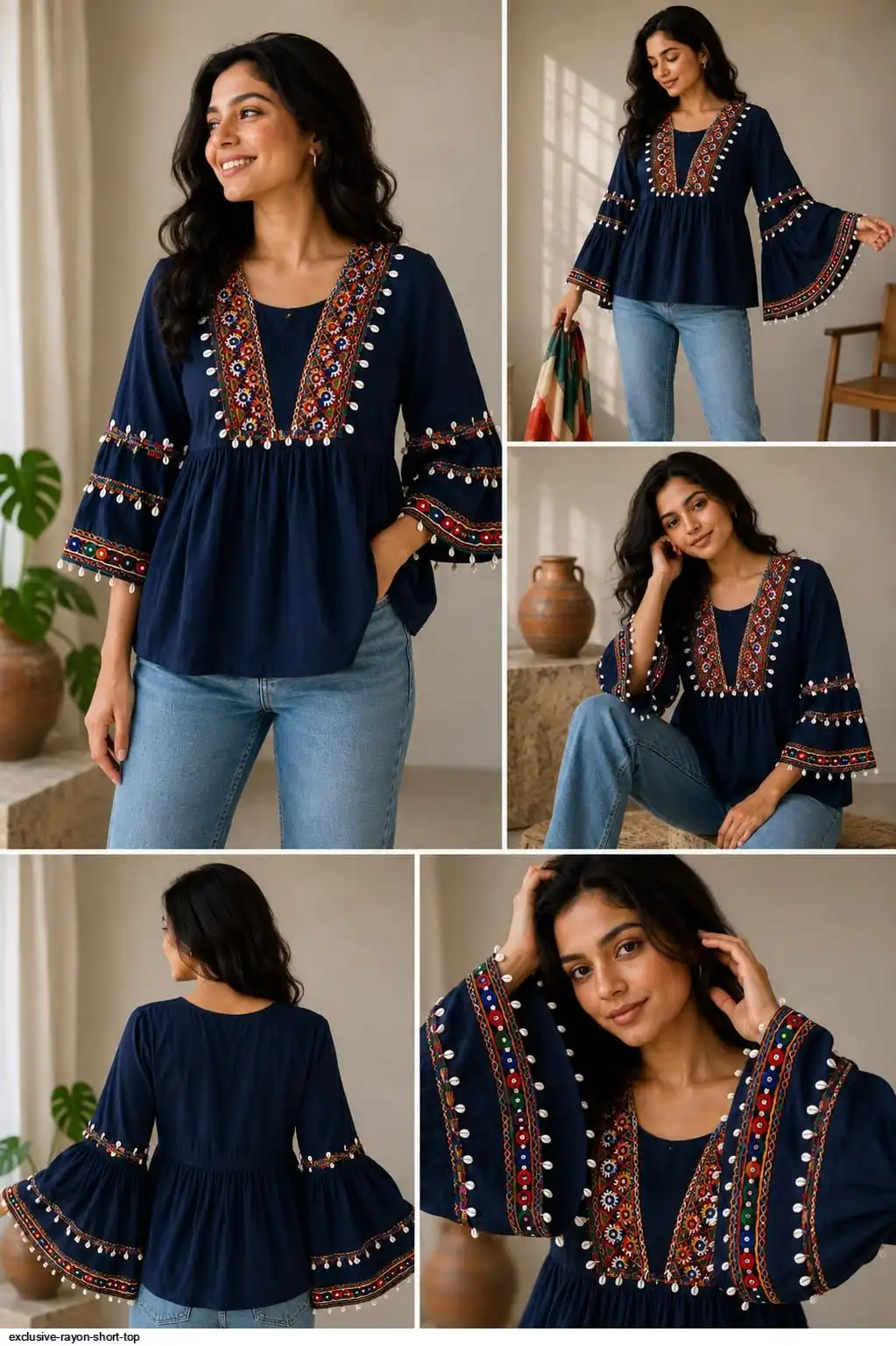 EXCLUSIVE RAYON SHORT TOP C