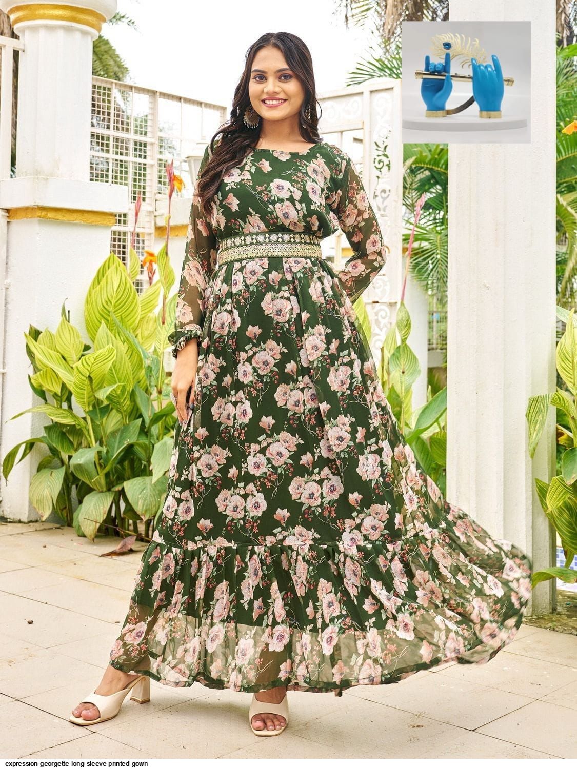 Ready To Wear New Anarkali Faux Georgette With Digital Print Work Gown With  Stitched Bottom and Dupatta – Prititrendz