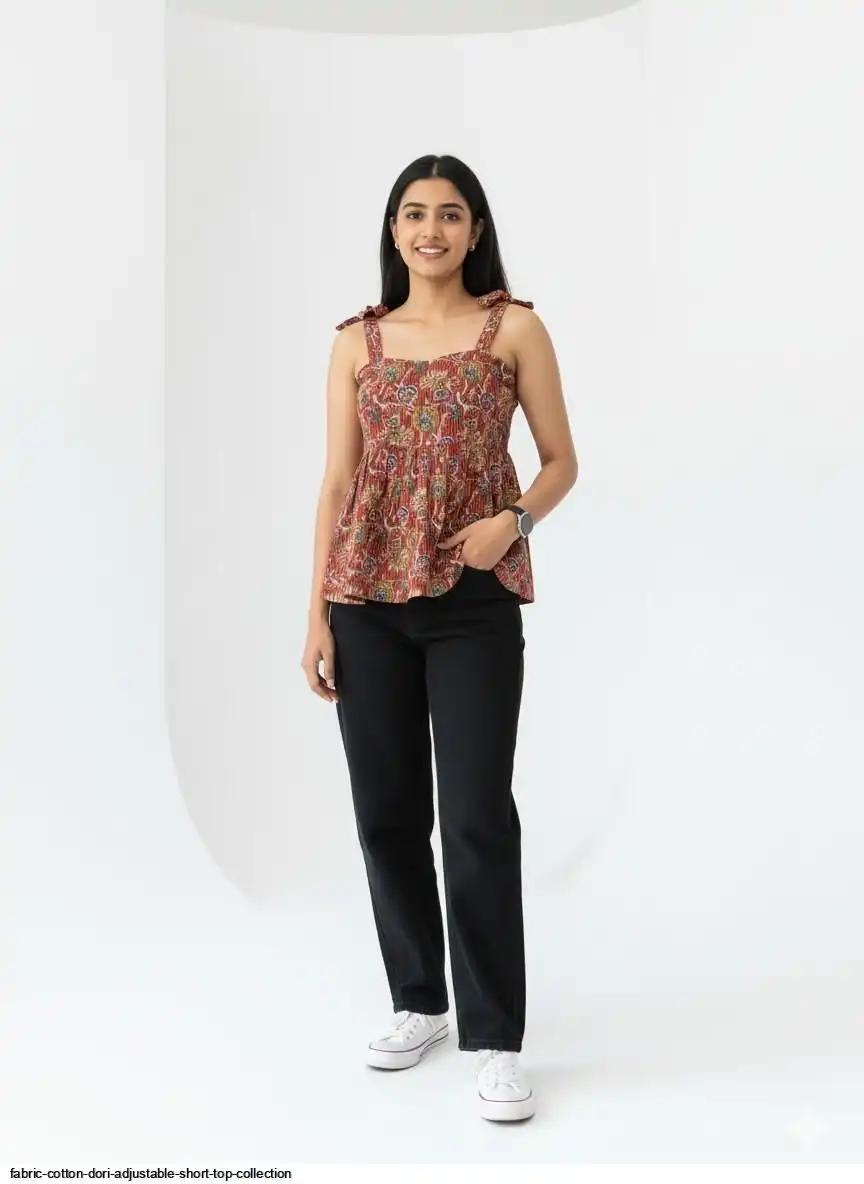 FABRIC COTTON DORI ADJUSTABLE SHORT TOP COLLECTION D