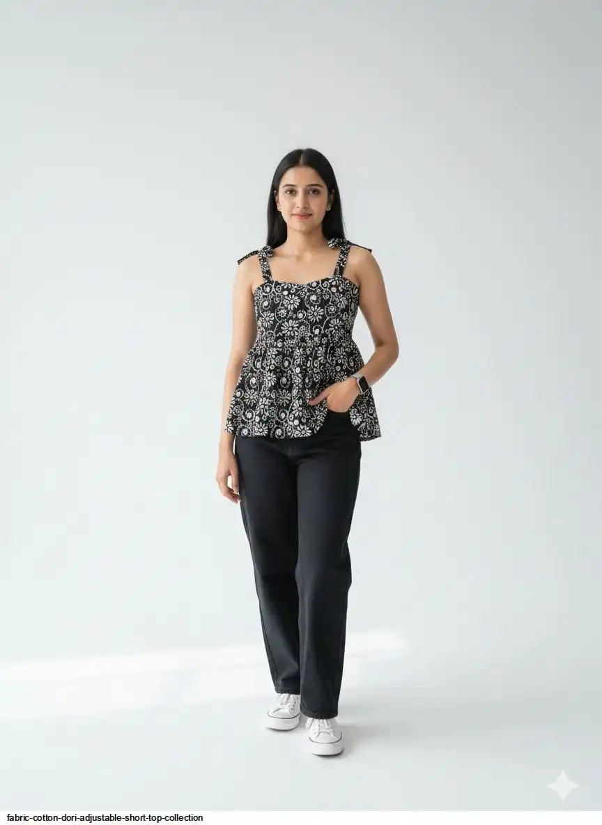 FABRIC COTTON DORI ADJUSTABLE SHORT TOP COLLECTION E