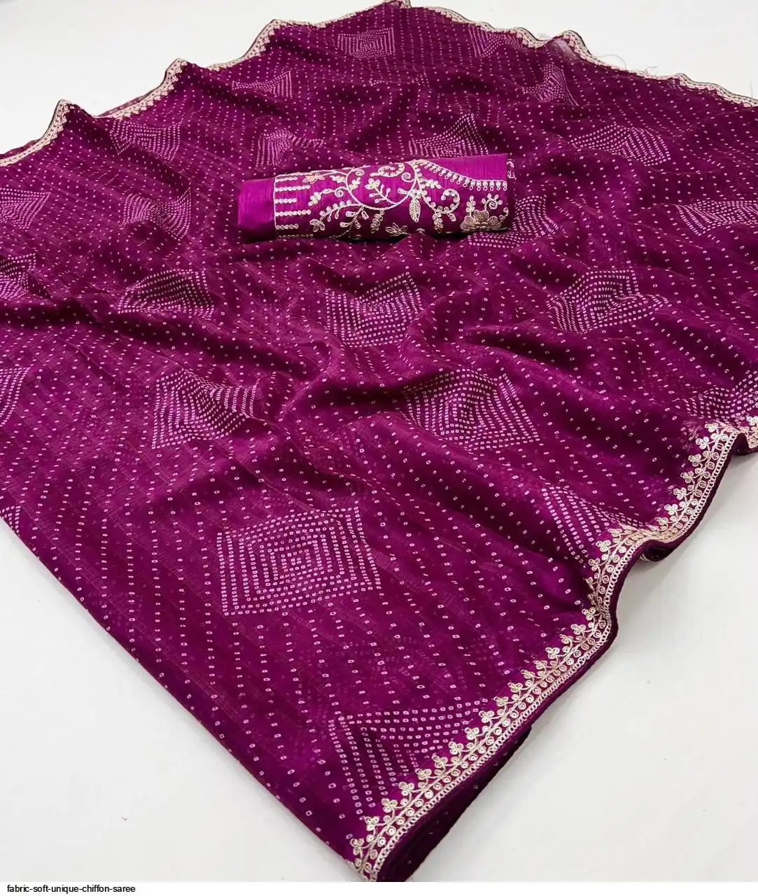 Soft Unique Fabric - Soft UNIQUE Chiffon SAREE
