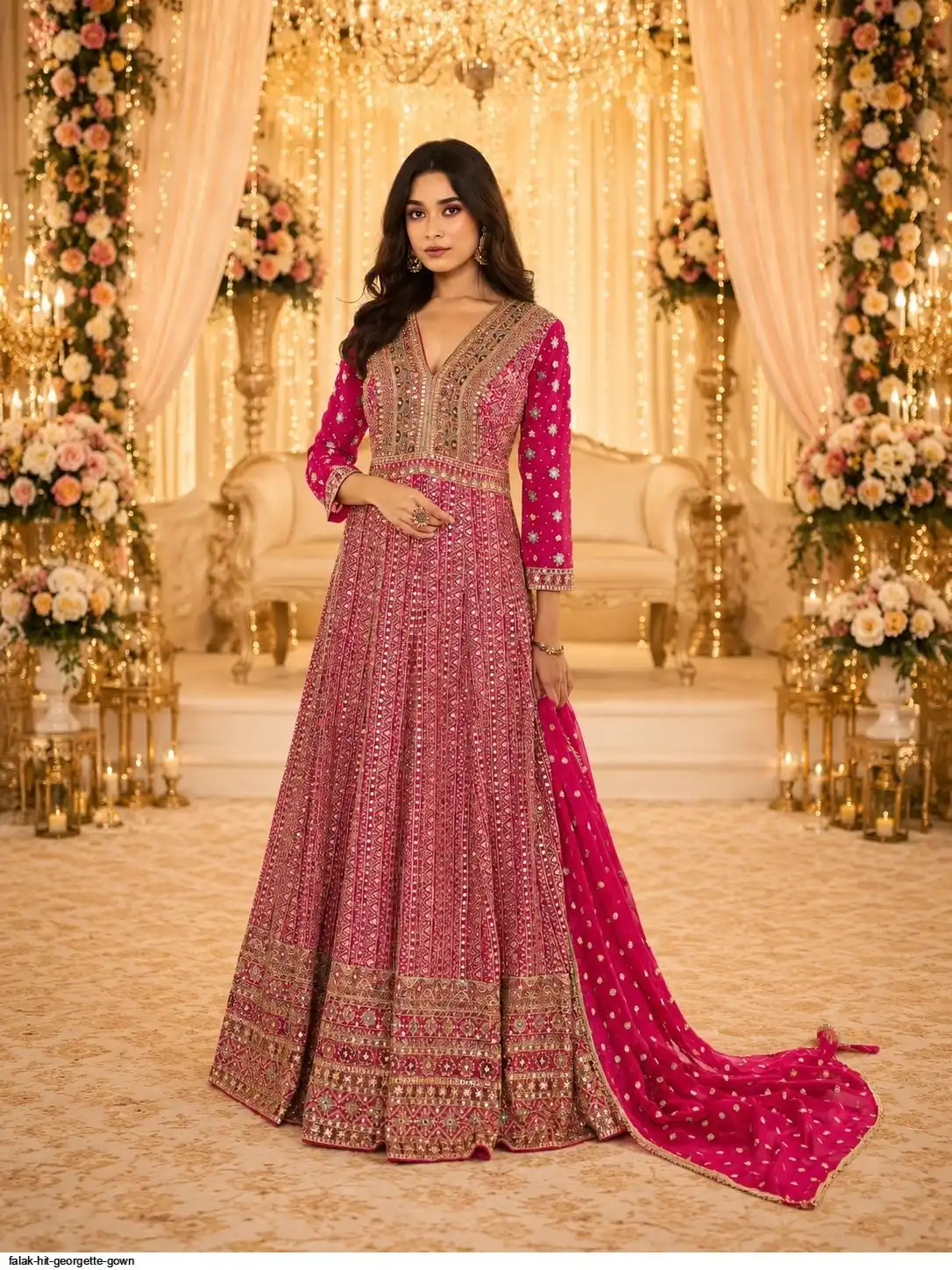 FALAK HIT GEORGETTE GOWN C