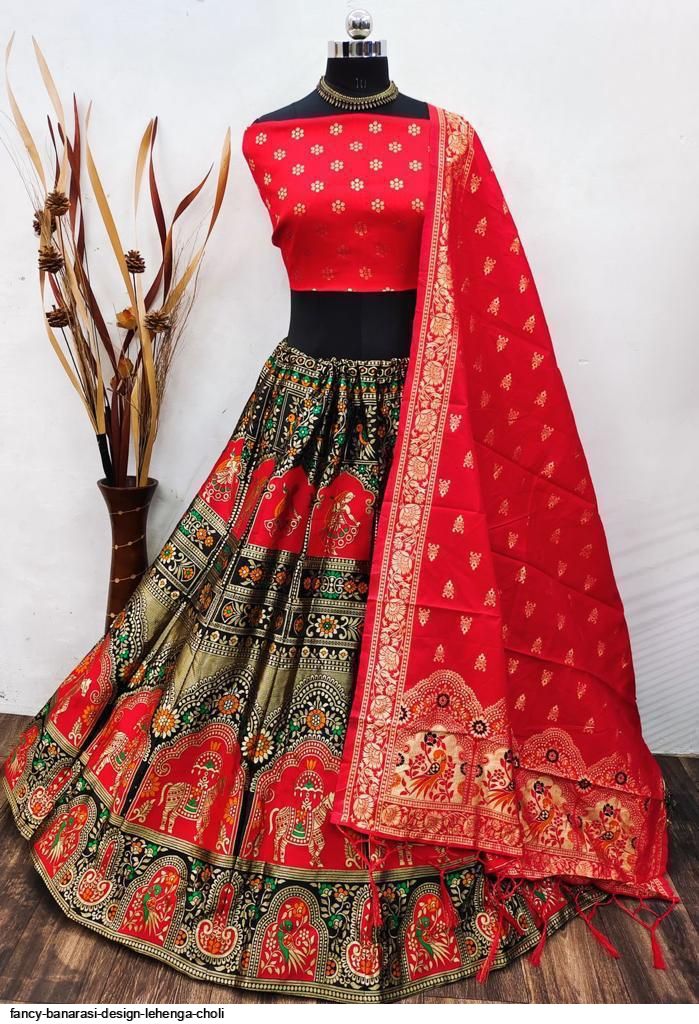 Trending Banarasi Lehenga Choli Designs - Bridal Lehenga Choli in Silk -  YouTube