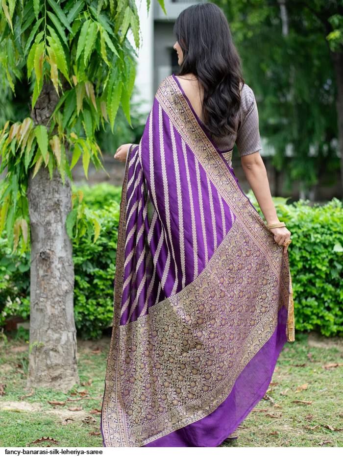 Vichitra Silk leheriya sarees