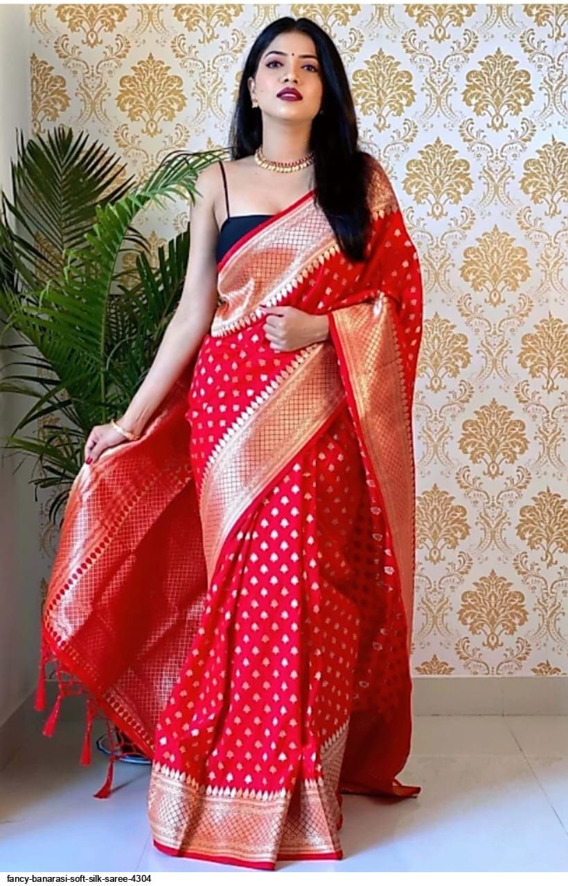 fancy banarasi soft silk saree 4304 23