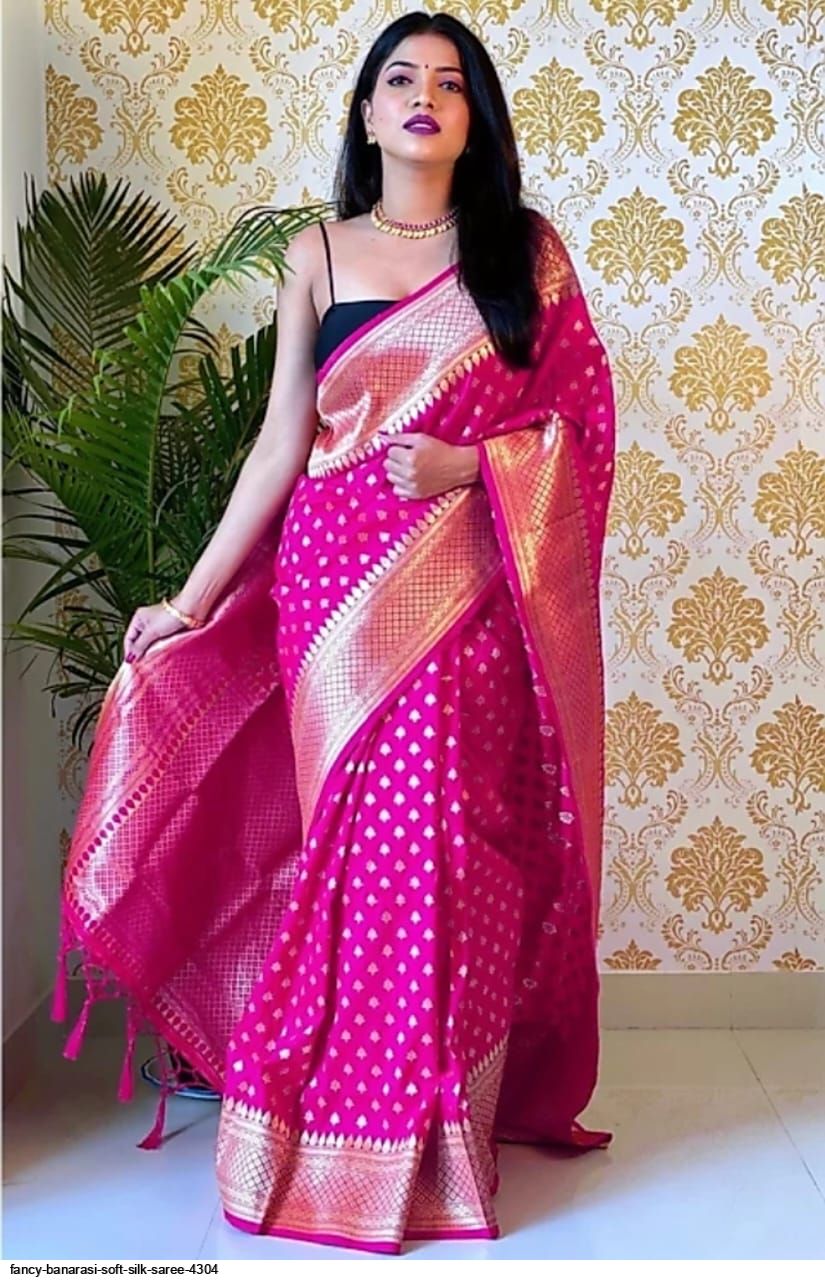 FANCY BANARASI SOFT SILK SAREE 4304