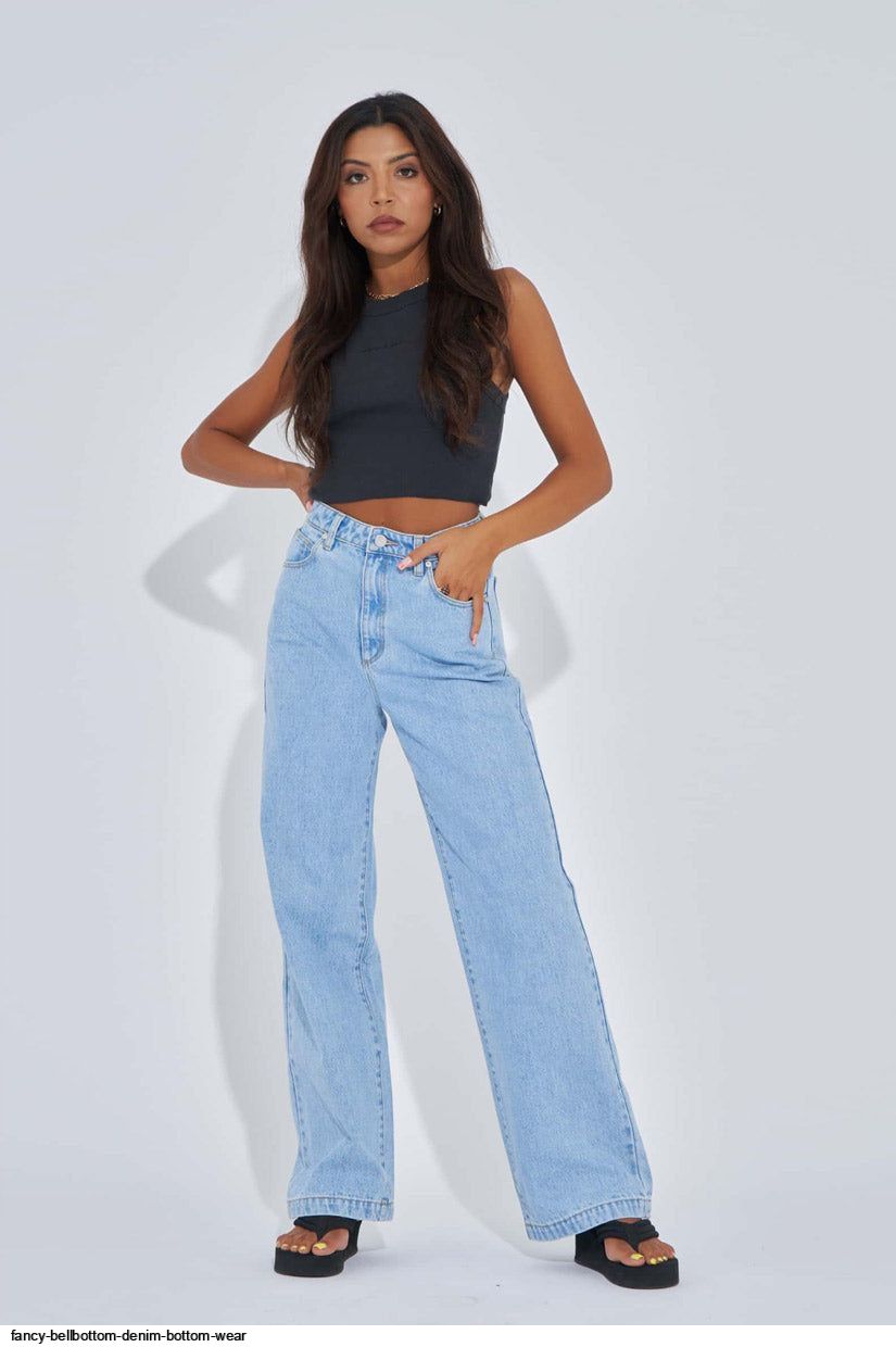 FANCY BELLBOTTOM DENIM BOTTOM WEAR