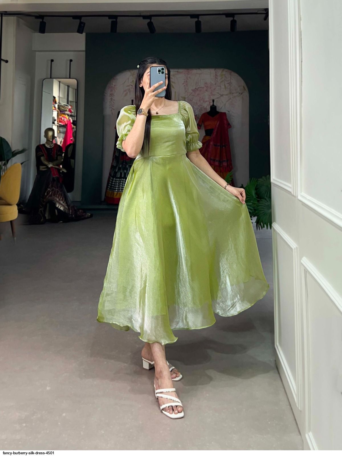 green emerald velvet dress BURBERRY Ladies Long-Sleeve Silk Wool Shift Dress at Amazon Women's Clothing  store