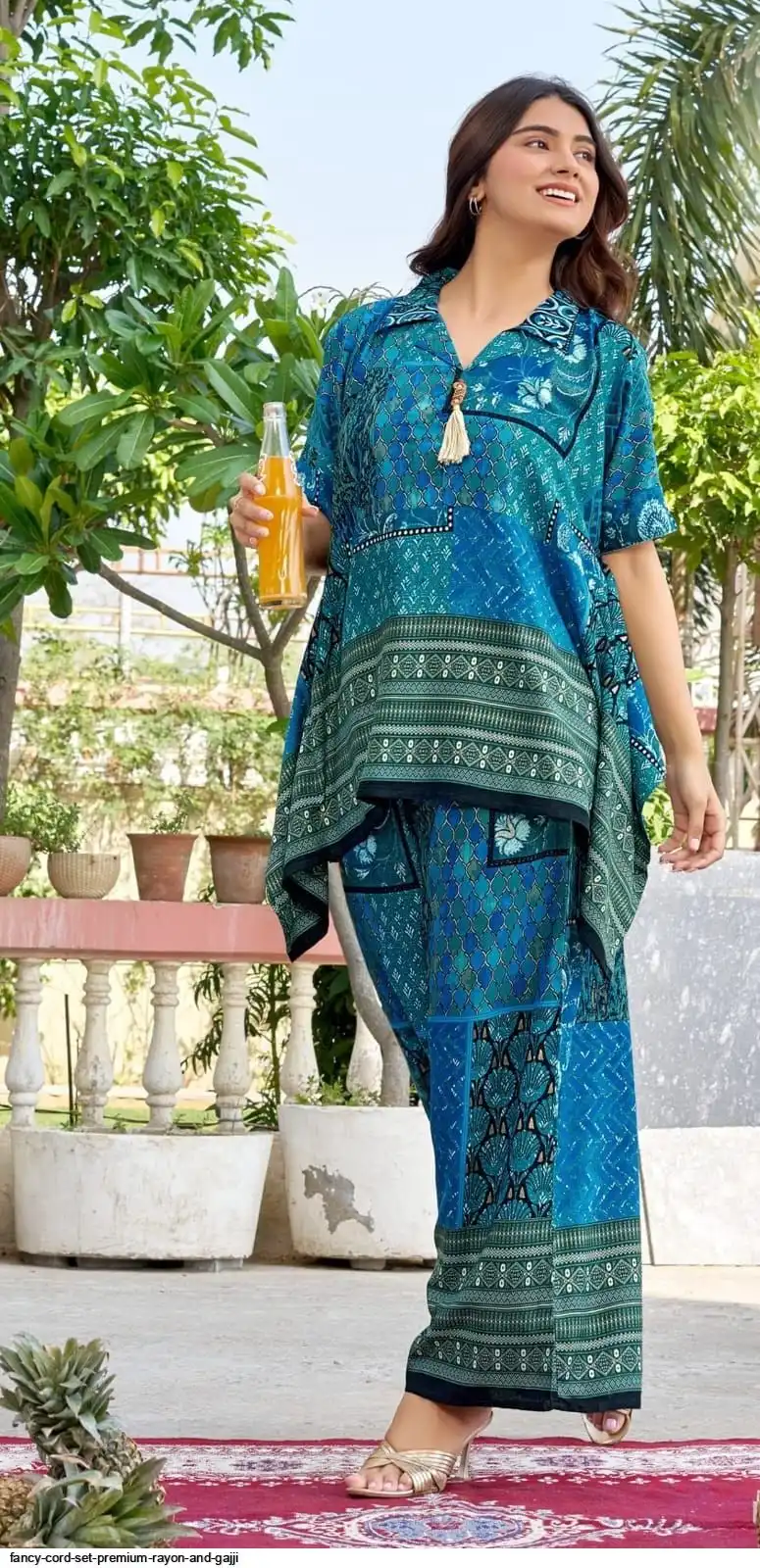 FANCY CORD SET PREMIUM RAYON AND GAJJI