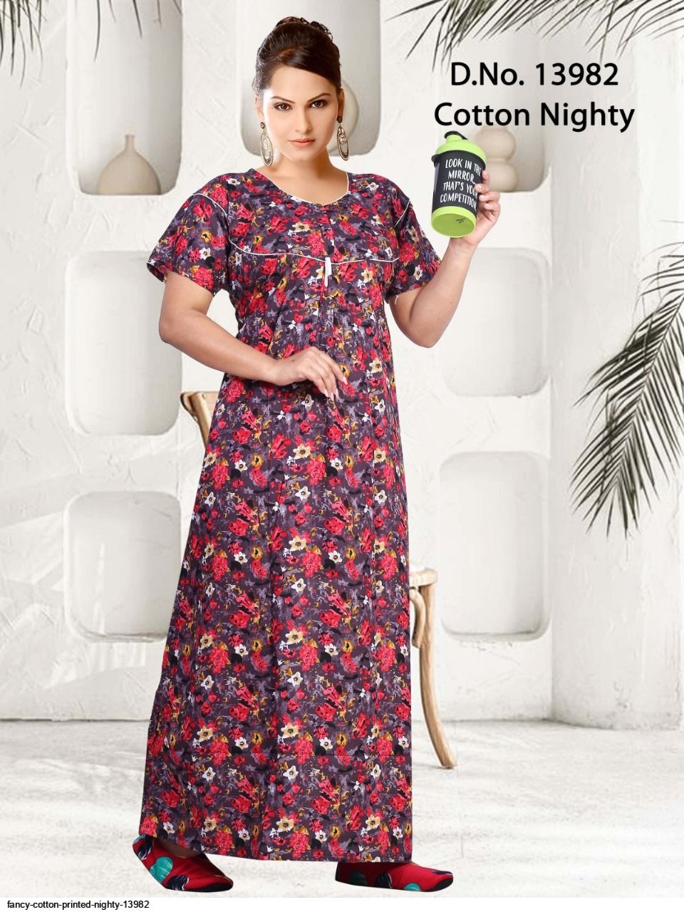 Fancy nighty online cotton