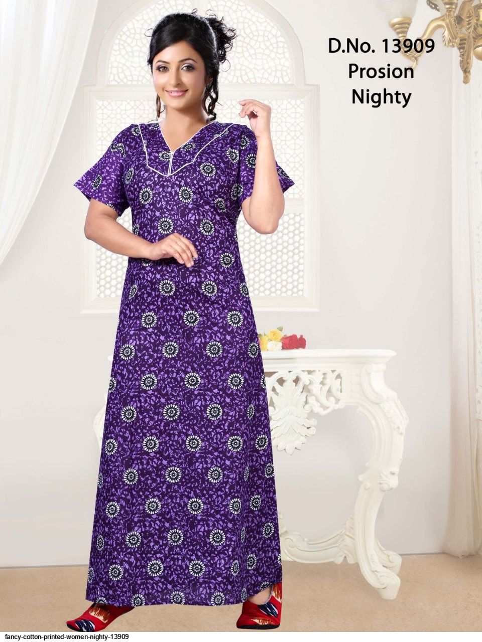 Ganpati Cotton Nighties Wholesale at Rs 191/piece, Ladies Cotton Nighty in  Jetpur