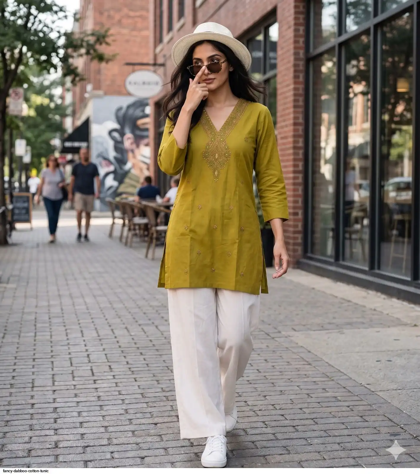 FANCY DABBOO COTTON TUNIC B