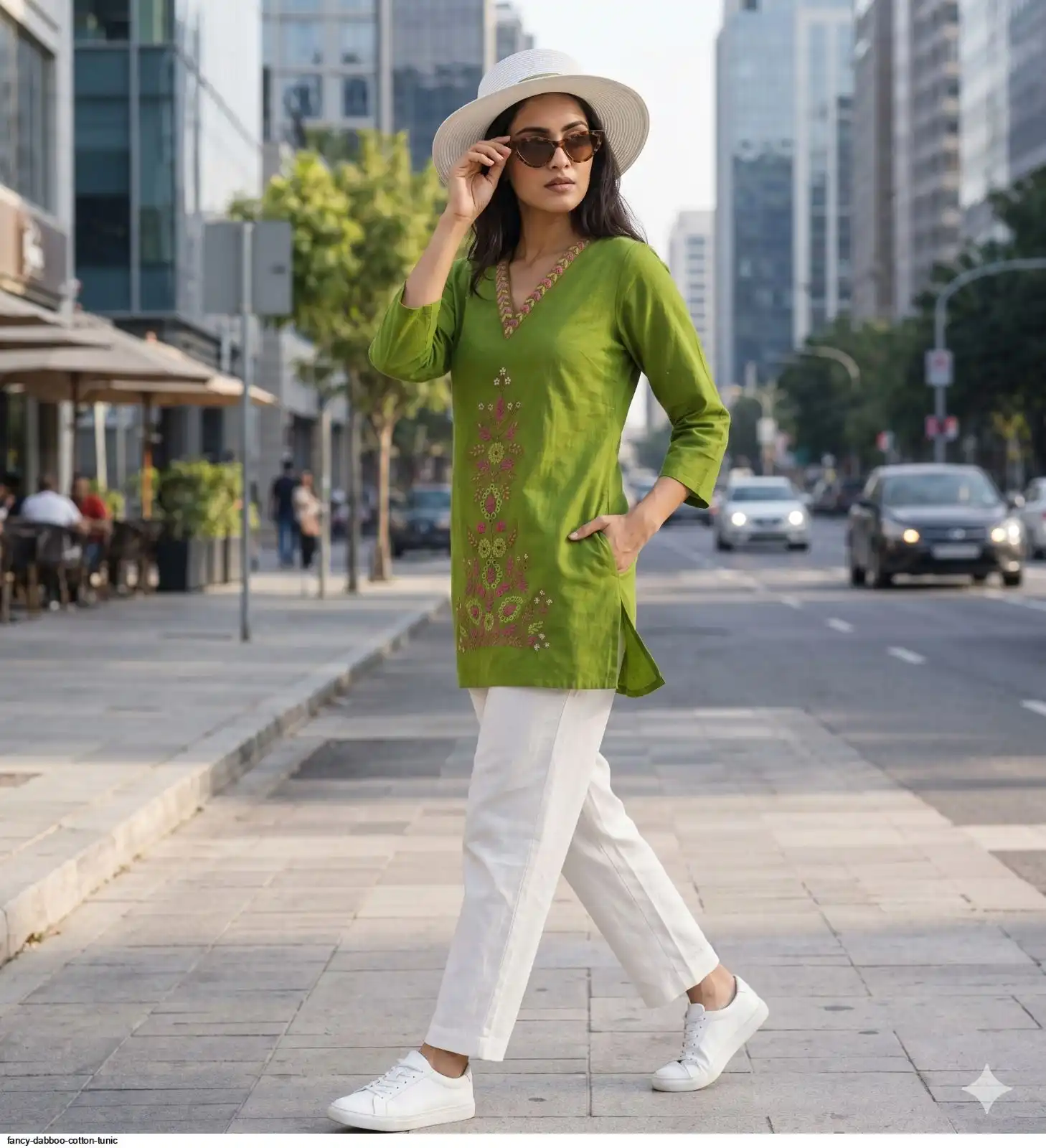 FANCY DABBOO COTTON TUNIC E